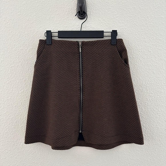 Charlotte Russe Dresses & Skirts - Vintage Charlotte Russe Y2K front zip brown mini skirt 90’s preppy clueless Med